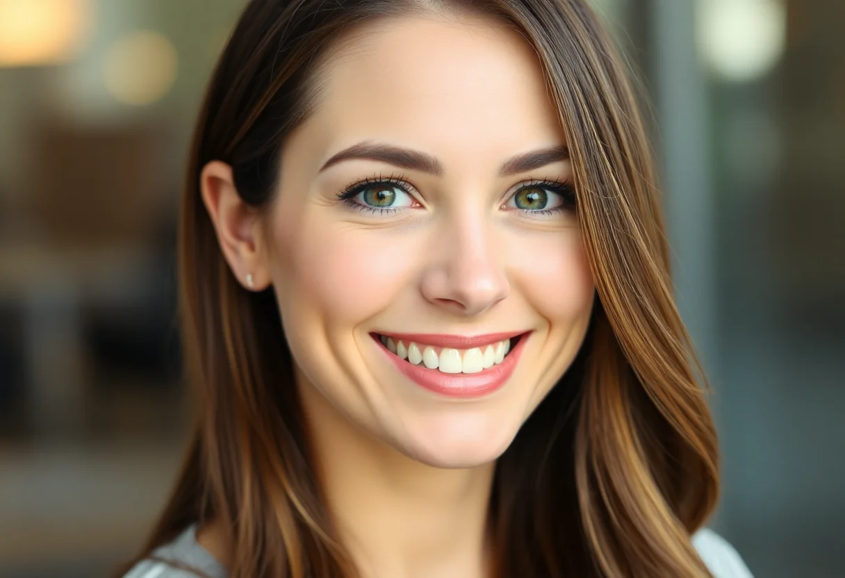 Headshot of a smiling woman with brown hair.